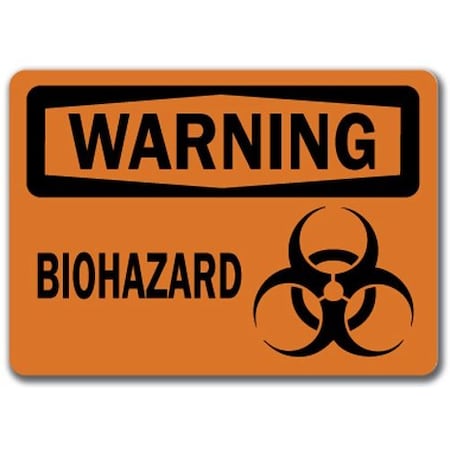 Signmission Safety Sign, 14 in Height, Plastic, BioHazard Graphic WS-BioHazard Graphic